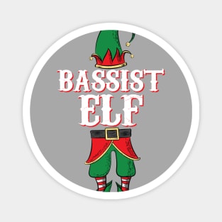 Bassist Elf - Christmas Gift Idea for Bass Players print Magnet